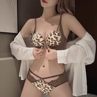 Women’s Wire-Free Push-Up Bra with Easy-Fit Closure | Nylon Leopard Print | Sizes 32F - 38H