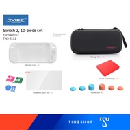 [ Switch2 ] Dobe TNS-5111 ชุดอุปกรณ์ 10in1 สำหรับ NSW2 มีกระเป๋า เคส ฟิล์ม ครอบปุ่ม และที่เก็บตลับเก