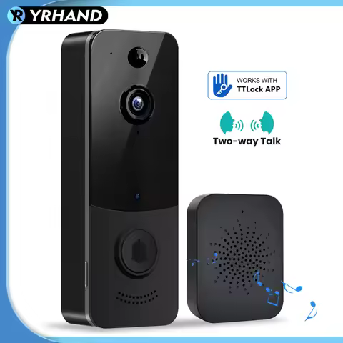 TTLock Video Intercom Doorbell Camera 2MP 1080P HD PIR Motion Detection Two-Way Audio Night Vision W