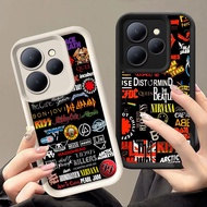Q-89 Fashion Rock Black white Case for Tecno Spark POP 20C 7 20 Go Go1s 9 Go1 2023 2024 Pro