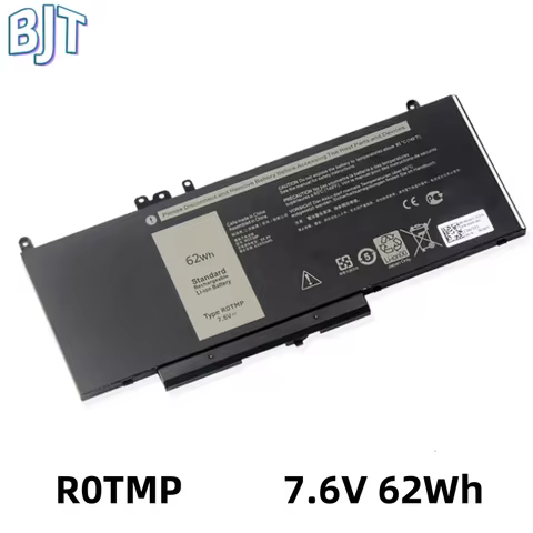 New 7.6V 62Wh R0TMP Laptop Battery Rechargeable for Dell Latitude E5450 E5550 Notebook ROTMP CN-0FDX