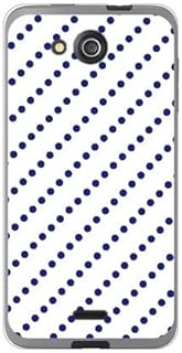 SECOND SKIN SKYDGU-TPCL-701-J105 Dot Stripes, White x Navy (Soft TPU Clear) / for DIGNO U 404KC/Soft