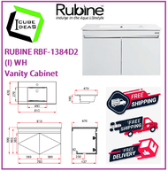 RUBINE RBF-1384D2 (I) WH Vanity Cabinet / FREE EXPRESS DELIVERY
