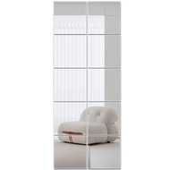 10PCS Mirror Tiles,12x12 Inch Flexible Mirror Sheet,Self Adhesive Self Cuttable Mirror Wall Stickers