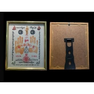 Thai Lanna Pha Yant Roi Mue (Palm Phayant) come with temple frame Master: LP Koon Paritsuttho BahnRa