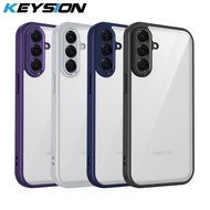 KEYSION Transparent Phone Case for Samsung A57 5G A37 A17 Silicone+PC Clear Shockproof Phone Cover f