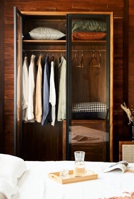 [TEAK WOOD] 2 Door Wordrobe