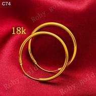 [Ready stock/onsale] COD Saudi Gold 18k Pawnable Legit Real Gold Earrings Female 2.3 cm Wide earings