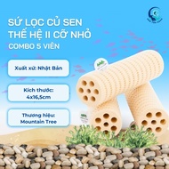 COMBO 5&10 2nd GENERATION LOTUS ROOT FILTER PORCELAIN BAR SMALL SIZE 4X16,5CM MOUNTAIN TREE LOTUS RO