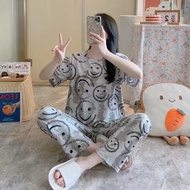 LUCKY SHOP Milky Silk Terno Pajama fashion for adult sleepwear set for women