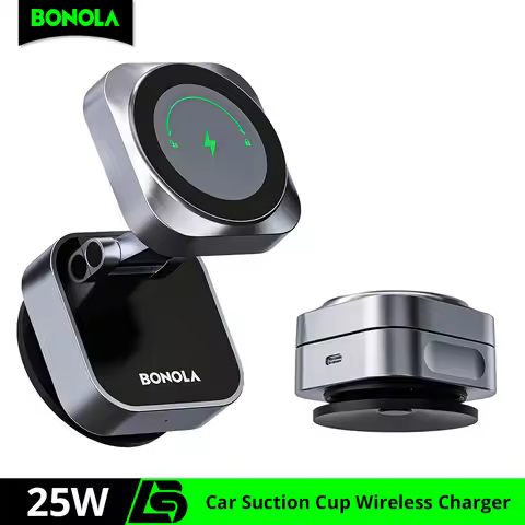 Bonola Car Suction Cup Wireless Charger 25W for iPhone 17 Pro Max/17 Magnetic Wireless Charger for i