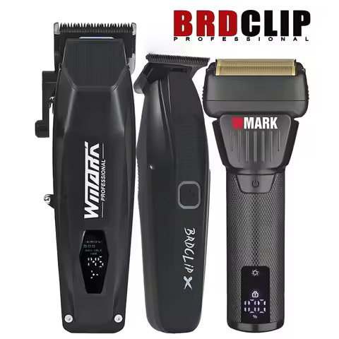Professional WMARK NG-125 BRDCLIP FA1981 NG-7982 Electric hair clipper barbers 3PC set Hair trimmer 