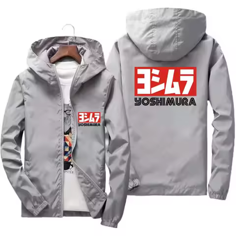 Yoshimura men's spring Japanese pilot windproof zipper, thin hooded spring jacket jacket jacket, ove