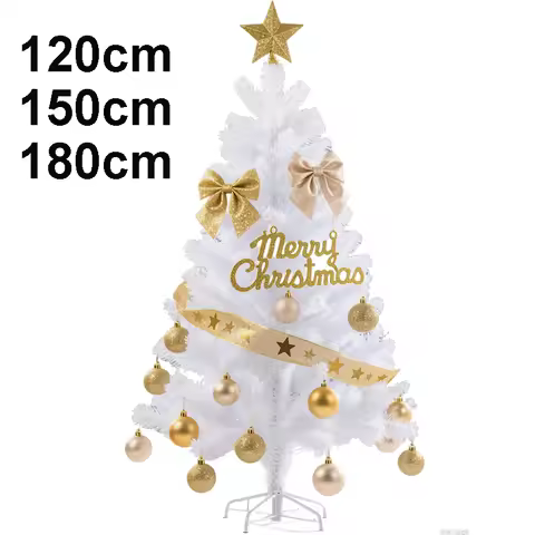 DIY Christmas Trees Decoration Set 1.2/1.5/1.8m White Christmas Tree Ornaments Home Decor Living Roo
