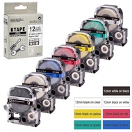 Multicolor 12mm*8m SS12KW LC-4WBN Label Tapes Compatible Epson/KingJim Label Printer SC12BW ST12KW S