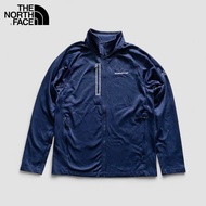 เสื้อแจ็คเก็ตมือสอง The North Face สีกรม โลโก้ที่แขน อก 42 กันหนาวแดดลม สภาพใหม่ 99%