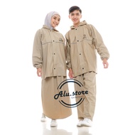 Jas Hujan MASELA Setelan Wanita Jas Hujan Model Rok Dan celana Full Press