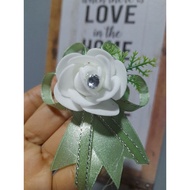 Chest corsage for wedding/Sage green