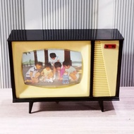 Antique vintage TV-style piggy bank toy