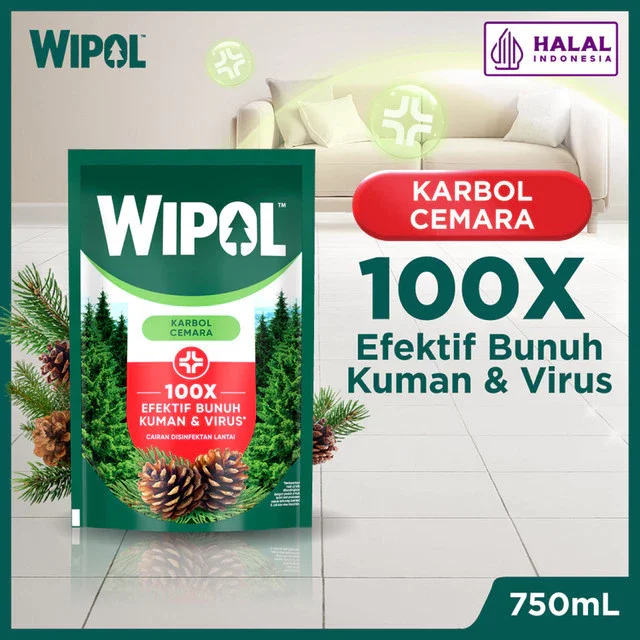 Wipol Karbol Cemara 750ml Anti Bacterial wipol pembersih lantai