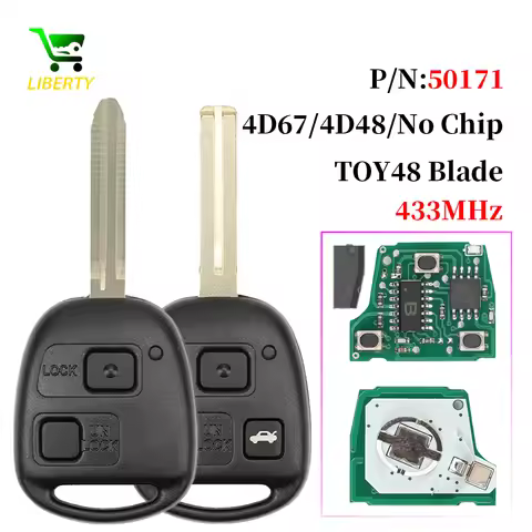 Liberty 50171 for Toyota Prado 120 RAV4 Kluger Previa FJ Cruiser Land Cruiser 100 Remote Key 433MHz 