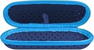 QWLWBU Swim Goggle Case for Swimming Goggles,Swim Goggle Protective Case with Drain Holes for Goggles,Sunglasses Eyeglass,Goggles,Zipper Eyeglasses Case For Men Women, Hard Blue, 7.23 x 2.95inch