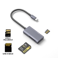 TYPE C Turn4.0SD/TF4.0High Speed Card Reader UHS-II V90PUSH Memory Card Converter Reader