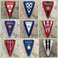 Football club triangle flag exchange flag