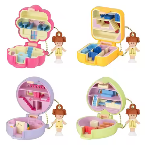 Bandai Genuine Gashapon ミニチュアチャーム2 Polly Pocket Toys For Kids Gift Collectible Model Ornaments