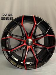 【超前輪業】全新 限量款 2265 15吋鋁圈 4孔100 4孔114.3 黑套紅 FIT YARIS I10 K8