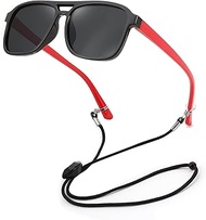 B0152 Children's Aviator Glasses Polarised 3-9 Years Retro Sunglasses with UV400 Protection & TPE Fr