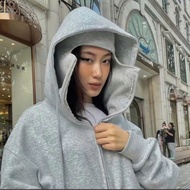 Jacket Thick Fleece Hoodie with 2 Ninja Face Covers, Unisex Loose Form with Inside Pocket