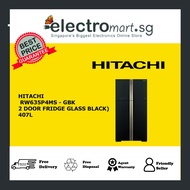 HITACHI 509L MULTI DOOR FRENCH BOTTOM FRIDGE RW635P4MS - GBK (GLASS BLACK)
