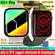ZZOOI Original H11 Pro Smart Watch 1:1 Series 8 Compass NFC Wireless Bluetooth Call GPS Heart Rate Siri Ai Voice Assistant Smartwatch