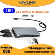 WAVLINK USB C Hub 4 Port Type C To DP USB RJ45 Dual 4K Monitor Adapter Thunderbolt 3 Laptop Macbook