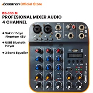 CHANEL Bosstron Mixer 4 Channel BS-800M0 4 Channel Audio Mixer Bluetooth Soundcard USB