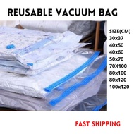 Vacuum Bag Reusable Travel Plastic Vakum Beg Plastik Simpan Toto Bantal Kedap Udara ni