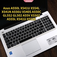 Silicone Laptop Notebook Keyboard Cover Sticker for Asus A550L X541U X554L X541N A556U X540S A550C GL552 GL502 A55V X550Z A555L X541U X552E Notebook Protector Sticker Film Skin
