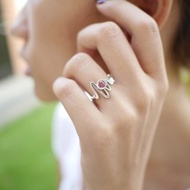 關於愛 -心語- 心電圖Swarovski方晶鋯石戒指 客製化