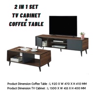 Brightening Stars Furniture TINI 5 Feet TV Cabinet + 3 Feet Coffee Table Living Room Set