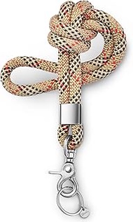 [Test Very Good, Note 1.1] Key Ring with Lanyard for Key Rings with Carabiner as Card Holder, German