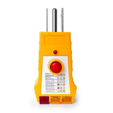 Outlet Tester for Grounding Products, Outlet Tester with GFCI, Electrical Receptacle Tester, Plug Te