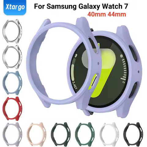 PC Case for Samsung Galaxy Watch 7 40mm 44mm Smartwatch Cover Protective Hollow Bumper All-Around fo