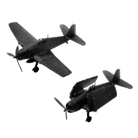1:350 Scale Open/Folded Wing F6F Hellcat Shipboard Fighter Jet 3D Printed Unpainted Resin Aircraft M