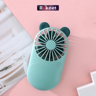 Rokeet Kipas Cermin LED 3in1 Mini Fan Karakter Portabel Cermin Angin Multifungsi