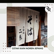 Print Japanese Noren Fabric for home decoration, Japanese food, etc., calico material