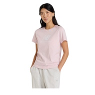 New Balance Sport Essentials Jersey Logo Women's T-Shirt - Pink