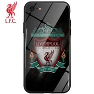 利物浦Liverpool球會LOGO黑色玻璃面款式手機殼!(iPhone)