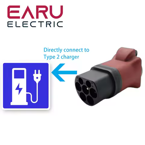 Portable 220V Type 2 Male Plug to Schuko Socket U Plug EV Charging Adapter For EV Charger EV Connect