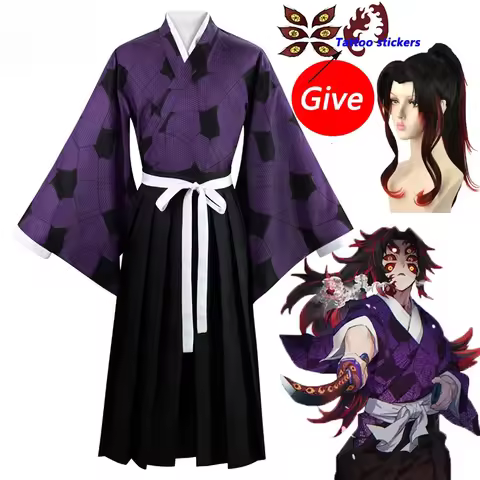 Anime Character Kokushibo and Kyojuro Rengoku's Cosplay Costumes, Cosplay Wigs, Haori Kimono, Hallow